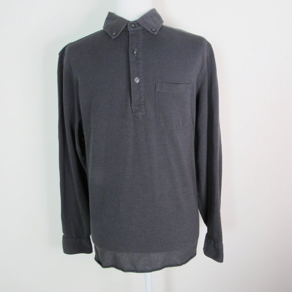 BONOBOS Charcoal Henley Shirt Size M - Picture 7 of 7
